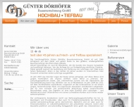 Website Günter Dörhöfer Bauunternehmung