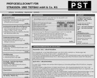 Bild Prfgesellschaft fr Straen- u. Tiefbau mbH & Co. KG