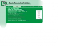 Website BPL Baustofftechnisches Pr�flabor