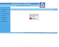 Website Howaldt & Söhne Technischer Großhandel