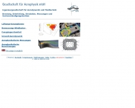 Website GfA Gesellschaft für Aerophysik