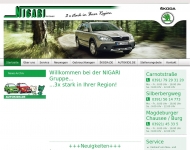 Website Skoda Vertragshändler Nigari AH