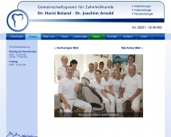 Website Boland H. Dr. Oralchirurgie u. Arnold J. Dr. Zahnarzt