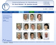Website Boland H. Dr. Oralchirurgie u. Arnold J. Dr. Zahnarzt
