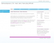 Website Willudt Hans-Jörg Dr. , Zimmer Jürgen Dr. Zahnarztpraxis
