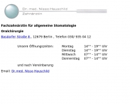 Dr.med. Nisso Hauschild Zahn?rztin