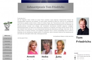 Website Friedrichs Tom Zahnarzt Praxis