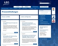 Website LEG Landesentwicklungsgesellschaft NRW