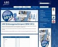 Website LEG Landesentwicklungsgesellschaft NRW