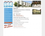 Website Wohnungsgenossenschaft Elbstrom e.G.
