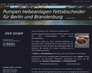 Website AVA Abwasser-Verfahrenstechnik