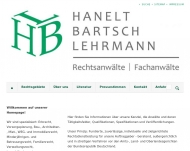 Website HBL Rechtsanwälte Hanelt - Bartsch - Lehrmann