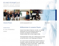 Website Buck Christoph Dr.med. Arzt für Orthopädie Sportmedizin u. Chirotherapie , Praxis