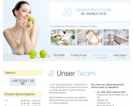 Website Zahnarztpraxis Stein Andrea Dr. med. dent.
