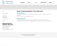 Website Benzner Stefanie Zahnarzt