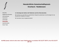 Website Overbeck Wolfgang Facharzt für Innere Medizin u. Reddemann Olaf Facharzt f. Allgemeinmedizin