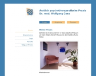 Website Gans Wolfgang Dr.med. Arzt für Psychotherapeutische Medizin