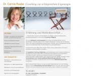 Dr. Carola Raabe Coaching zur erfolgreichen Eigenregie