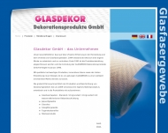 Website Glasdekor Dekorationsprodukte