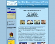 Website Gemeinnützige Wohnungsbaugenossenschaft Forster Baugenossenschaft eG