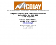 Website Dach- u. Fassadenbaustoffe NICOLAY