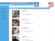 Website Howaldt & Söhne Technischer Großhandel