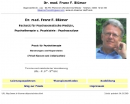 Website Blümer Franz Dr. med. Psychohtherapeut Psychotherapeutische Praxis