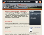 Website Haus- und Grundbesitzverwaltung Wilfried Kühlem