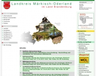 Website Landkreis M�rkisch-Oderland