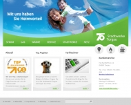 Website Stadtwerke Torgau