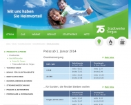 Website Stadtwerke Torgau