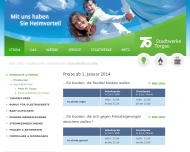 Website Stadtwerke Torgau