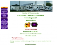 Website Wohnwagen van Wieren