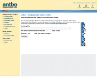 antbo antiquarische b?cher online - Suchmaschine f?r das antiquarische Buch