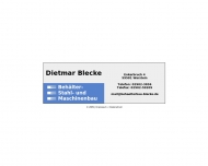 Dietmar Blecke - Beh?lterbau - Stahlbau - Maschinenbau