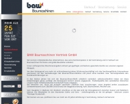 Website BAW Baumaschinen-Vertrieb