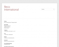 Website RECO International Trading