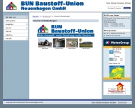 Website BUN Baustoff Union Neuenhagen