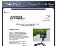 Website KWM Waagen- u. Metallbau