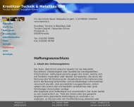 Website Krostitzer Technik und Metallbau