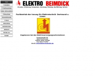 Website Elektro Beimdick Elektroinstallationen