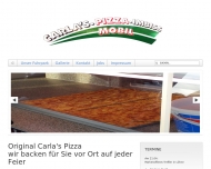 Website Carla's Pizzastube