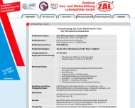 Website ZAL Zentrum Aus- und Weiterbildung Ludwigsfelde