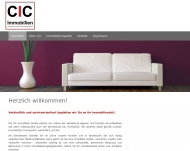 Website CIC Immobilien, Grundstücks- und Hausverwaltung