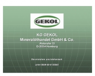 Bild Kommanditgesellschaft GEKOL Mineralölhandel GmbH & Co.