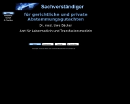 DNA Vaterschaftstest Muenchen Dr. med. Uwe B?cker , Sachverst?ndiger f?r gerichtliche Abstammungsgut...