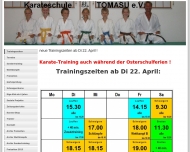 Karateschule TOMASU e.V. - neue Trainingszeiten ab Di 22. April