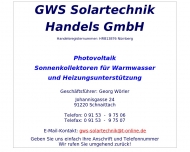 Bild GWS Solartechnik Handels GmbH Solar- u. Umwelttechnik