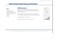 Unternehmensberatung Schneider - Willkommen