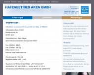 Website Hafenbetrieb Aken